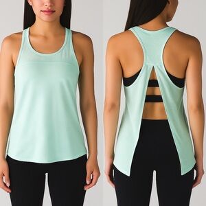 Lululemon Split Back Tank Top Mint Green Size 4